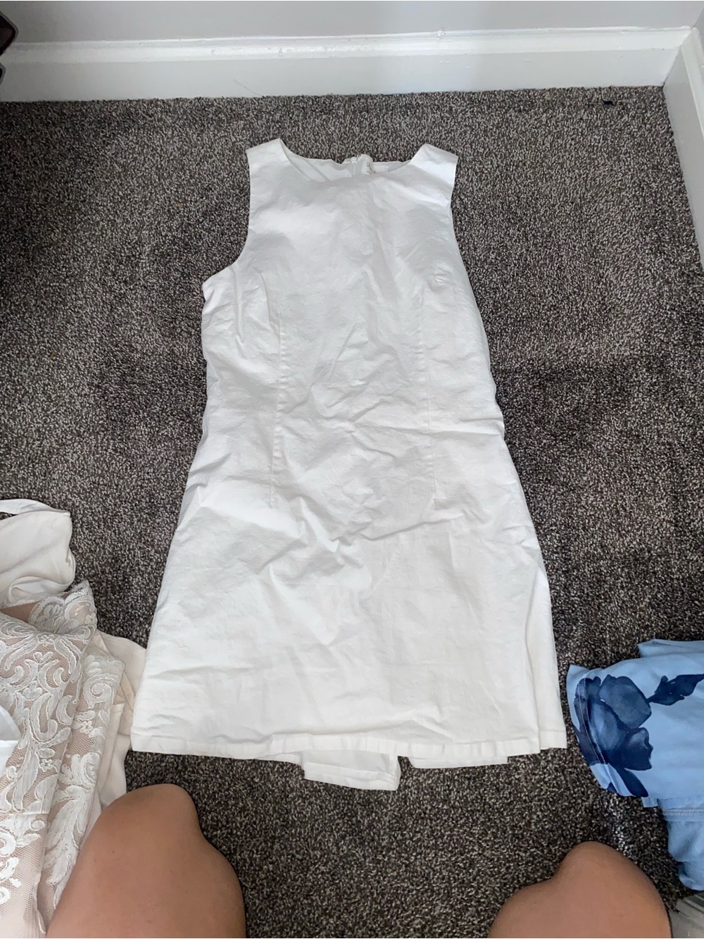 Classic White Sleeveless Shift Dress